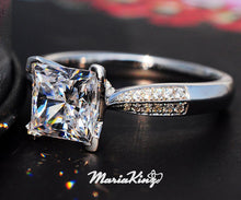 Load image into Gallery viewer, 1.5 ct. Solitaire Princess Brilliant Cut Simulated Diamond Ring MariaKinz