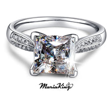 Load image into Gallery viewer, 1.5 ct. Solitaire Princess Brilliant Cut Simulated Diamond Ring MariaKinz