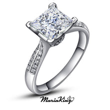 Load image into Gallery viewer, 1.5 ct. Solitaire Princess Brilliant Cut Simulated Diamond Ring MariaKinz