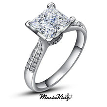 Load image into Gallery viewer, 1.5 ct. Solitaire Princess Brilliant Cut Simulated Diamond Ring - MariaKinz