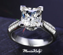 Load image into Gallery viewer, 1.5 ct. Solitaire Princess Brilliant Cut Simulated Diamond Ring MariaKinz