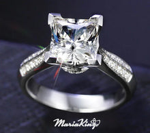 Load image into Gallery viewer, 1.5 ct. Solitaire Princess Brilliant Cut Simulated Diamond Ring - MariaKinz