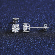 Load image into Gallery viewer, 1 Ct. Brilliant Round Cut, GRA certified Moissanite Diamond Studs Earrings - MariaKinz