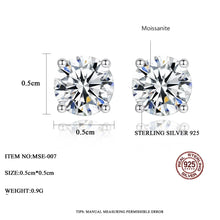 Load image into Gallery viewer, 1 Ct. Brilliant Round Cut, GRA certified Moissanite Diamond Studs Earrings - MariaKinz
