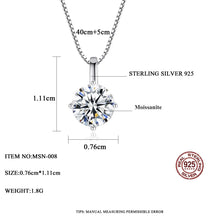 Load image into Gallery viewer, 1 Ct. Brilliant Round Cut Solitaire, GRA certified Moissanite Diamond necklace MariaKinz