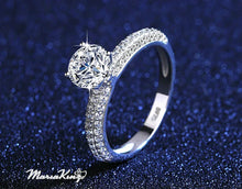 Load image into Gallery viewer, 1 Ct. Brilliant Round Cut Solitaire, GRA certified Moissanite Ring - MariaKinz