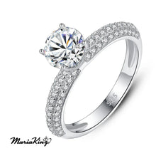 Load image into Gallery viewer, 1 Ct. Brilliant Round Cut Solitaire, GRA certified Moissanite Ring - MariaKinz