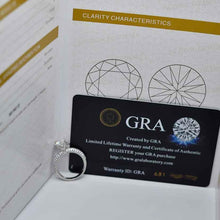 Load image into Gallery viewer, 1 Ct. Brilliant Round Cut Solitaire, GRA certified Moissanite Ring - MariaKinz