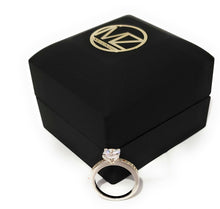 Load image into Gallery viewer, 14k White Gold Plated 1 Ct. Solitaire CZ Simulated Diamond Ring MariaKinz