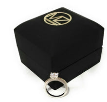 Load image into Gallery viewer, 14k White Gold Plated 1 Ct. Solitaire CZ Simulated Diamond Ring - MariaKinz