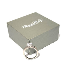 Load image into Gallery viewer, 14k White Gold Plated 1 Ct. Solitaire CZ Simulated Diamond Ring MariaKinz