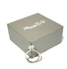 Load image into Gallery viewer, 14k White Gold Plated 1 Ct. Solitaire CZ Simulated Diamond Ring - MariaKinz