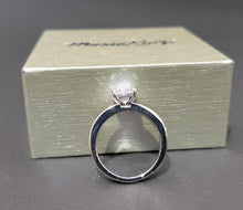 Load image into Gallery viewer, 14k White Gold Plated 1 Ct. Solitaire CZ Simulated Diamond Ring MariaKinz