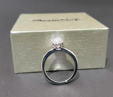Load image into Gallery viewer, 14k White Gold Plated 1 Ct. Solitaire CZ Simulated Diamond Ring - MariaKinz