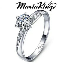 Load image into Gallery viewer, 18K Gold Plated Austrian Crystal Diamond Cut Engagement Ring - MariaKinz