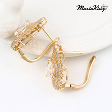 Load image into Gallery viewer, 18K Gold plated, CZ Pear Diamond cut and crystal jewelry set MariaKinz