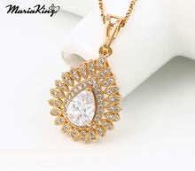 Load image into Gallery viewer, 18K Gold plated, CZ Pear Diamond cut and crystal jewelry set MariaKinz