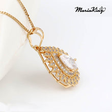 Load image into Gallery viewer, 18K Gold plated, CZ Pear Diamond cut and crystal jewelry set MariaKinz