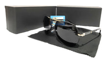 Load image into Gallery viewer, Advanced Aviator Photochromic Sunglasses HD Lens Black-Black Gold Highlights MariaKinz