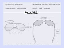 Load image into Gallery viewer, Advanced Aviator Polarized Sunglasses HD Lens Red Frame-Black Lens Gold Highlights MariaKinz