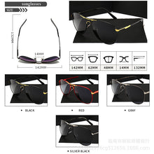 Load image into Gallery viewer, Advanced Aviator Polarized Sunglasses HD Lens Red Frame-Black Lens Gold Highlights MariaKinz