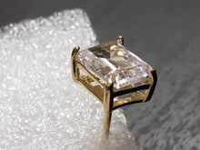 Load image into Gallery viewer, Cubic Zirconia Rectangular Stud Earrings (2.75 Ct. t.w.) Gold Plated 925 Stamped Silver MariaKinz