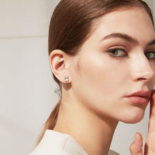 Load image into Gallery viewer, Cubic Zirconia Rectangular Stud Earrings (2.75 Ct. t.w.) Gold Plated 925 Stamped Silver MariaKinz