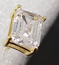 Load image into Gallery viewer, Cubic Zirconia Rectangular Stud Earrings (2.75 Ct. t.w.) Gold Plated 925 Stamped Silver MariaKinz