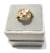 Load image into Gallery viewer, MariaKinz - 14K Gold Plated Silver, Crystal and Rhinestone Stackable Ring MariaKinz