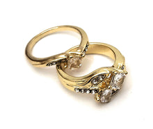 Load image into Gallery viewer, MariaKinz - 14K Gold Plated Silver, Crystal and Rhinestone Stackable Ring MariaKinz