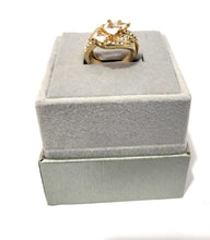Load image into Gallery viewer, MariaKinz - 14K Gold Plated Silver, Crystal and Rhinestone Stackable Ring MariaKinz