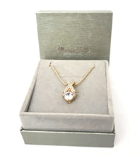 Load image into Gallery viewer, MariaKinz: 18K Gold Plated Alloy CZ Diamond Cut Criss Cross Necklace MariaKinz