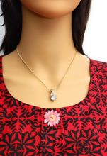 Load image into Gallery viewer, MariaKinz: 18K Gold Plated Alloy CZ Diamond Cut Criss Cross Necklace MariaKinz