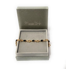 Load image into Gallery viewer, MariaKinz Black Crystal and Rhinestone Fashion Bracelet MariaKinz