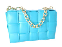 Load image into Gallery viewer, MariaKinz Black Woven Crossbody/Shoulder Handbags With Acrylic Tote Handle MariaKinz