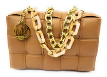 Load image into Gallery viewer, MariaKinz Black Woven Crossbody/Shoulder Handbags With Acrylic Tote Handle MariaKinz