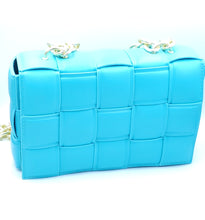 Load image into Gallery viewer, MariaKinz Black Woven Crossbody/Shoulder Handbags With Acrylic Tote Handle MariaKinz