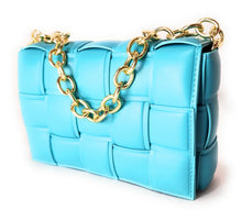 Load image into Gallery viewer, MariaKinz Black Woven Crossbody/Shoulder Handbags With Acrylic Tote Handle MariaKinz