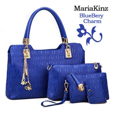 Load image into Gallery viewer, MariaKinz Blue Charm Handbag Set MariaKinz