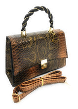 Load image into Gallery viewer, MariaKinz Brown VEGAN Embossed Texture Shoulder/Crossbody Handbags MariaKinz
