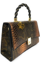 Load image into Gallery viewer, MariaKinz Brown VEGAN Embossed Texture Shoulder/Crossbody Handbags MariaKinz