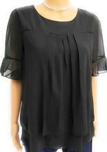 Load image into Gallery viewer, MariaKinz Casual Chiffon Blouse Tops Half Sleeve MariaKinz