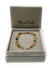 Load image into Gallery viewer, MariaKinz Emerald Green Crystal and Rhinestone Fashion Bracelet MariaKinz