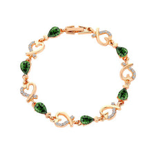 Load image into Gallery viewer, MariaKinz Emerald Green Crystal and Rhinestone Fashion Bracelet MariaKinz