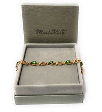 Load image into Gallery viewer, MariaKinz Emerald Green Crystal and Rhinestone Fashion Bracelet MariaKinz