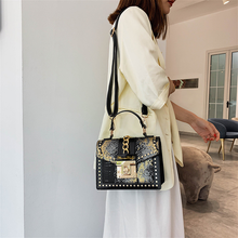 Load image into Gallery viewer, MariaKinz Fashion Bag: Square Crossbody/Shoulder with Top Handle Black Bag MariaKinz