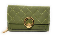 Load image into Gallery viewer, MariaKinz: Forever Synthetic Leather Clutch Purse with Crossbody/Shoulder Strap (Army Green) MariaKinz