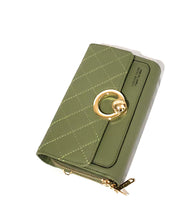 Load image into Gallery viewer, MariaKinz: Forever Synthetic Leather Clutch Purse with Crossbody/Shoulder Strap (Army Green) MariaKinz