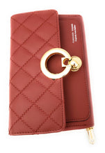 Load image into Gallery viewer, MariaKinz: Forever Synthetic Leather Clutch Purse with Crossbody/Shoulder Strap (Burgundy) MariaKinz
