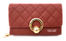 Load image into Gallery viewer, MariaKinz: Forever Synthetic Leather Clutch Purse with Crossbody/Shoulder Strap (Burgundy) MariaKinz